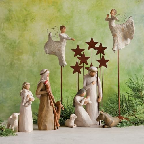 Willow Tree Ox and Goat, Sculpted Hand-Painted Nativity Figures, 2-Piece Set | Extends the Willow Tree Nativity Scene, Designed by Artist Susan Lordi, Heirloom Keepsake, Display on Shelf or Table