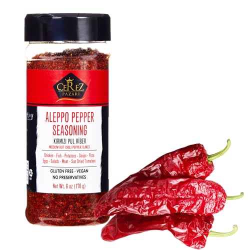 Cerez Pazari Aleppo Pepper Moderate Heat 150 gr | Crushed Turkish Red Chili Pepper-Aleppo Chili Flakes