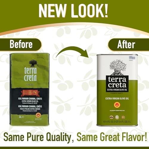 Terra Creta | Award Winning | Kolymvari Estates | 100% Pure Greek Olive Oil | Cold Extracted | Protective Designation of Origin | 3Ltr - (101.4 fl.oz) Tin