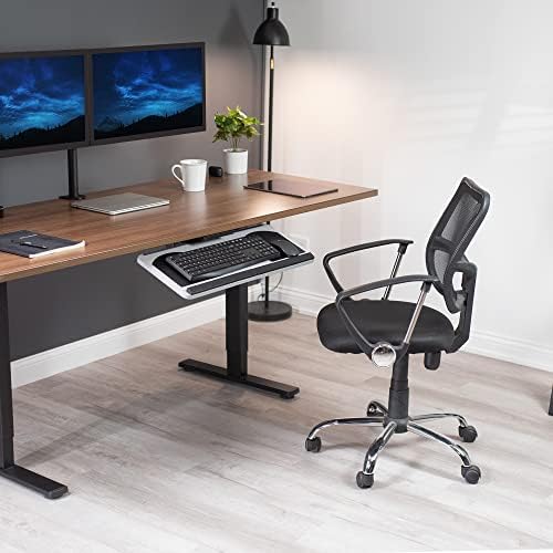 VIVO Adjustable Computer Keyboard and Mouse Platform Tray, Ergonomic Under Table Desk Mount Drawer