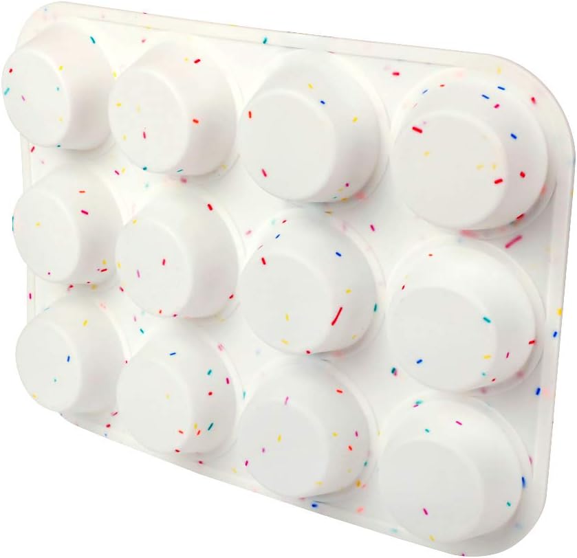 SHEbaking Silicone Muffin Pan for Baking Regular 12 Cups Cupcake Pans Muffin Tin Non-stick Muffin Tray Mold Easy Release,Durable,BPA Free
