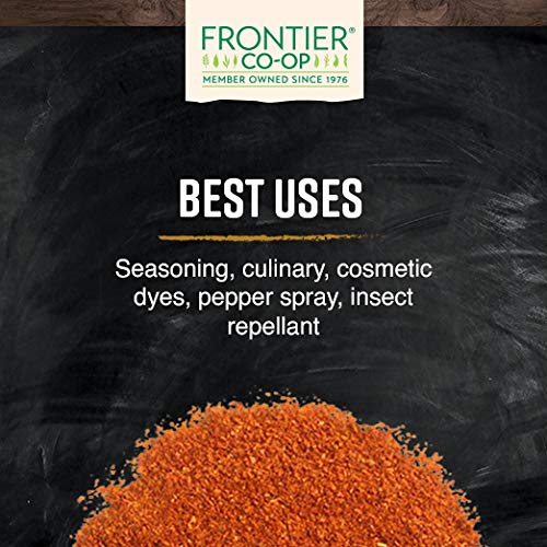 Frontier Co-op Chili Peppers Ground, Cayenne 35,000 HU, Kosher | 1 lb. Bulk Bag | Capsicum annuum L.