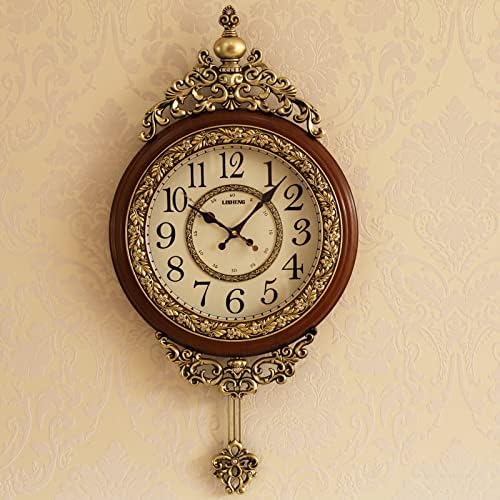 SHISEDECO 29.5" Large Vintage Antique Grandfather Pendulum Wall Clock, Blue