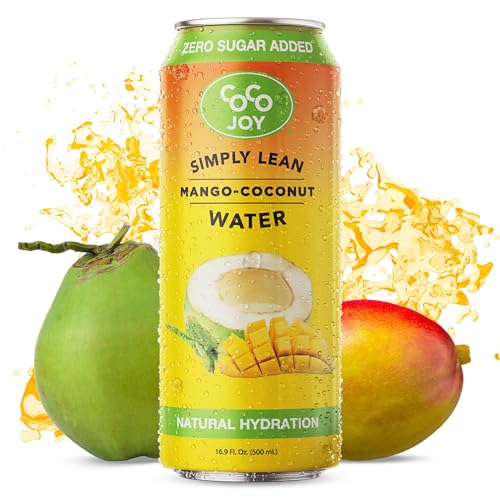 CoCo Joy Natural Coconut Water, Low-Calorie, High-Calcium, Nutrient-Rich Drink 12 pack