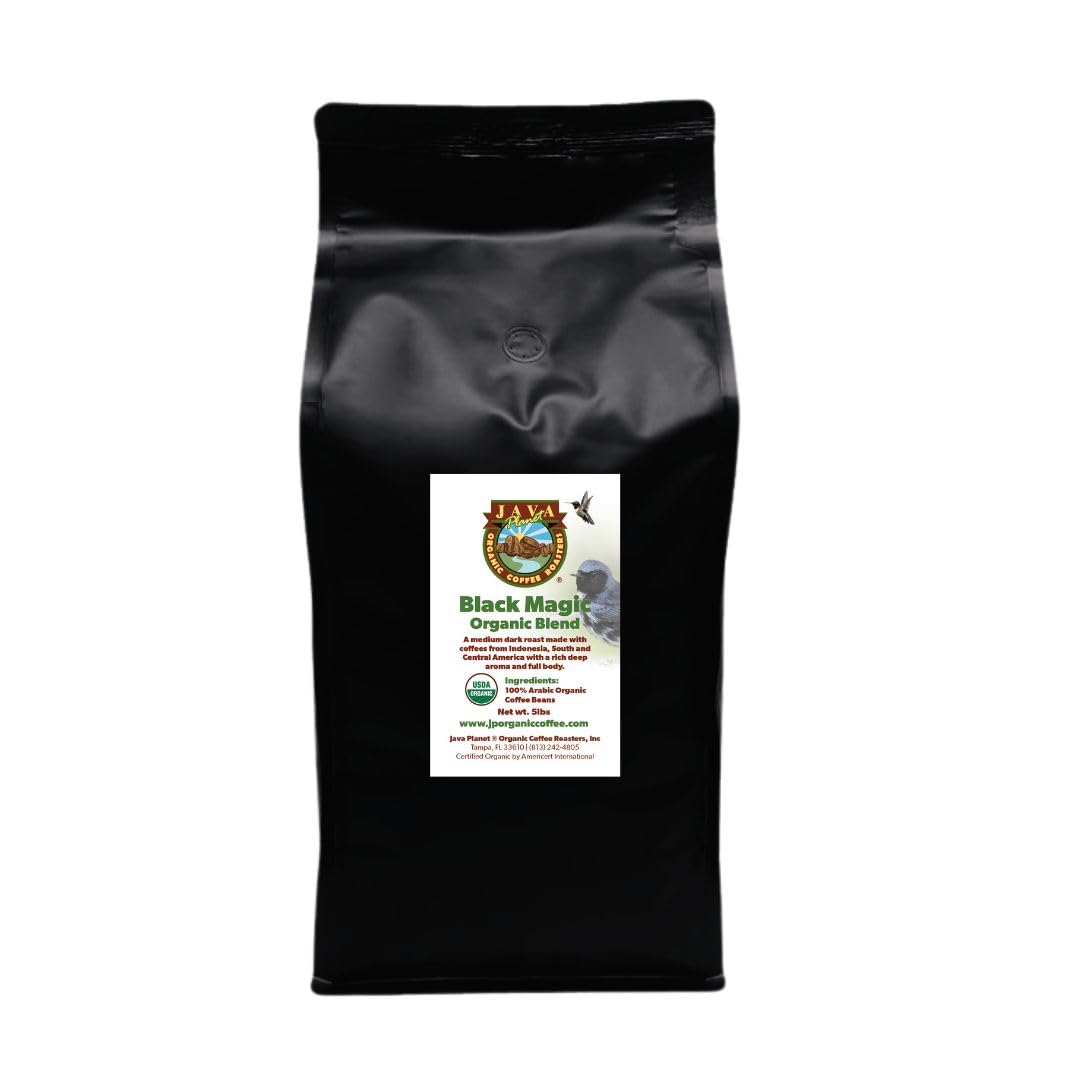Java Planet Low Acid Organic Espresso Beans, Dark Roast Coffee Beans, 16 oz
