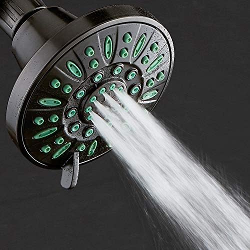 AquaDance Antimicrobial/Anti-Clog High-Pressure 6-setting Shower Head, Microban Nozzle Protection from Growth of Mold