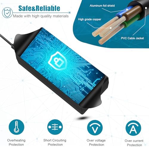 24V 2A Electric Bike Scooter Battery Fast Charger for Razor CC2420 E100 E125 E150 E175 E200 E225S E300 E325S E500 MX350 MX400 PR200 Pocket Mod Rocket