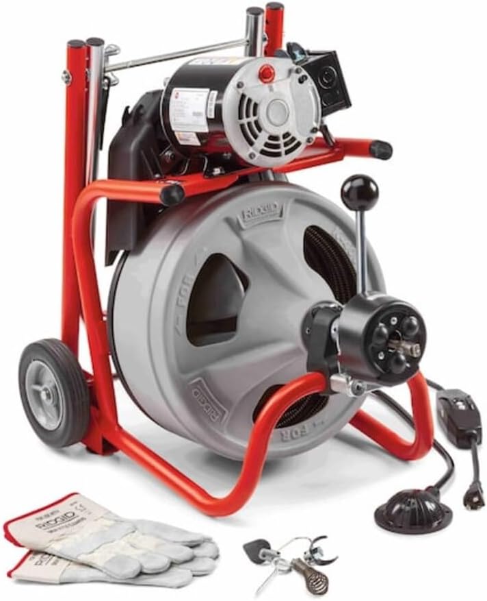 RIDGID 12128 3-Piece Tool Set for Model K-400 & K-3800 Drain Cleaning Drum Machine with Bulb Auger, T-211 Spade Cutter, and A-13 Pin Key