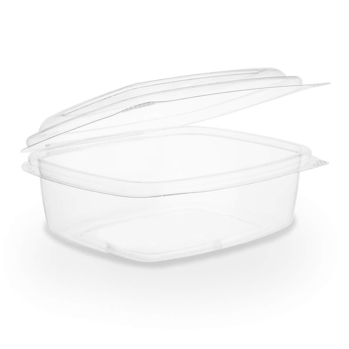 Vegware Compostable 32oz Hinged Clear Deli Containers, Case of 200, PLA Plastic Meal Prep, To Go Box With Lid, Made from PLA, A Renewable Material Made from Plants, Tight Seal for Freshness