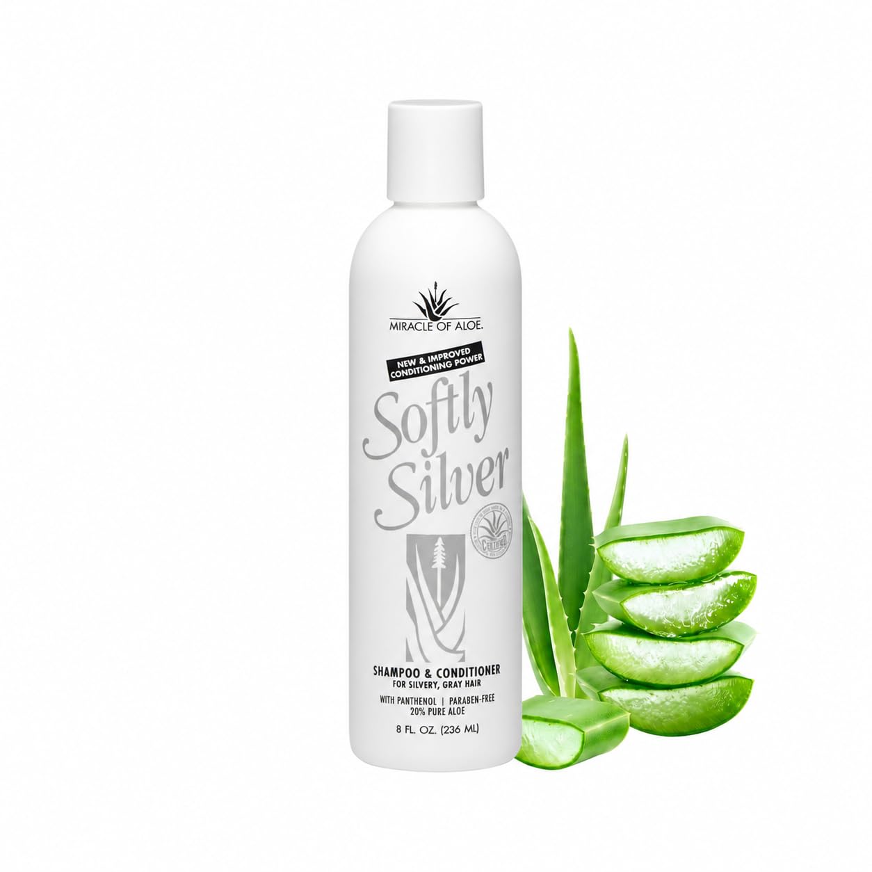 Softly Silver Shampoo For Gray Hair, 2 In 1 Purple Restorative Hair Wash