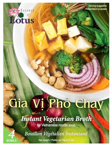 Essence of Lotus Instant Spicy Beef Pho Soup Mix — Ready-to-Eat Flavorful, Restaurant-Quality Pho broth, Made in the US (Spicy Beef Soup Mix, 1-Pack) | Ready-to-Eat, broth