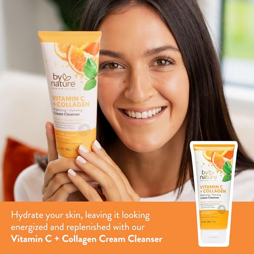 By Nature Vitamin C + Collagen Face Cream Cleanser - 7 oz