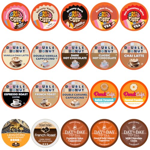 Perfect Samplers Hot Chocolate Single Serve Cups For Keurig K cup Brewers, Variety Pack Sampler, Cocoa, 30 Count