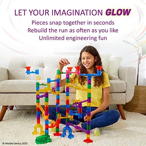 Marble Genius Space Theme Marble Run, 200 Pieces, STEM Toy