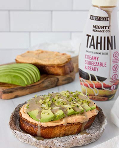 Mighty Sesame "Whole Seed" Creamy & Ready Squeezable Tahini Paste, 10.9oz (2 Pack) Gluten Free, Vegan, Non GMO, Keto Friendly, Plant Based Protein