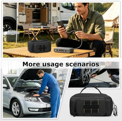 Carrying Case Compatible with Halo Bolt Portable Car Jump Starter | for 58830/57720/Air 58830/ACDC Max 55500 mWh/Air +/Air + 55500mAh USB Power Bank