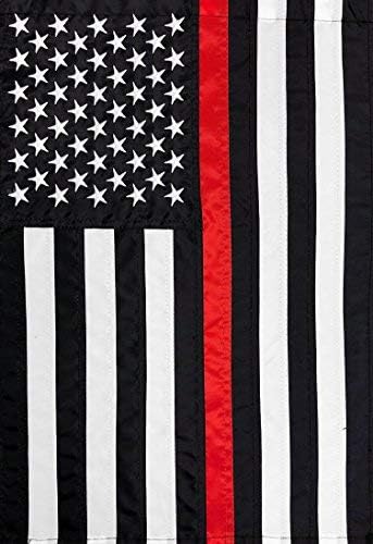 Tea Stained Applique & Embroidered American Flag House Flag USA 28" x 50"