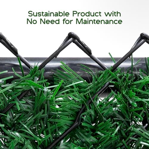Privacy Fence Screen 4'x10' Hedge Slats for Chain Link, Heavy Duty | Privacy Artificial Grass Garden Fence for Outdoor Wall, Balcony, Patio,Yard, and For Dog Pet Hedge Slat | Heavy Duty