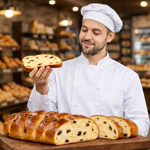 Stern's Bakery Kosher Fresh Raisin Challah Bread 16 Ounce - Traditional Raisin Bread for your Holiday or Shabbat Table (2 Braided Raisin Challah Per