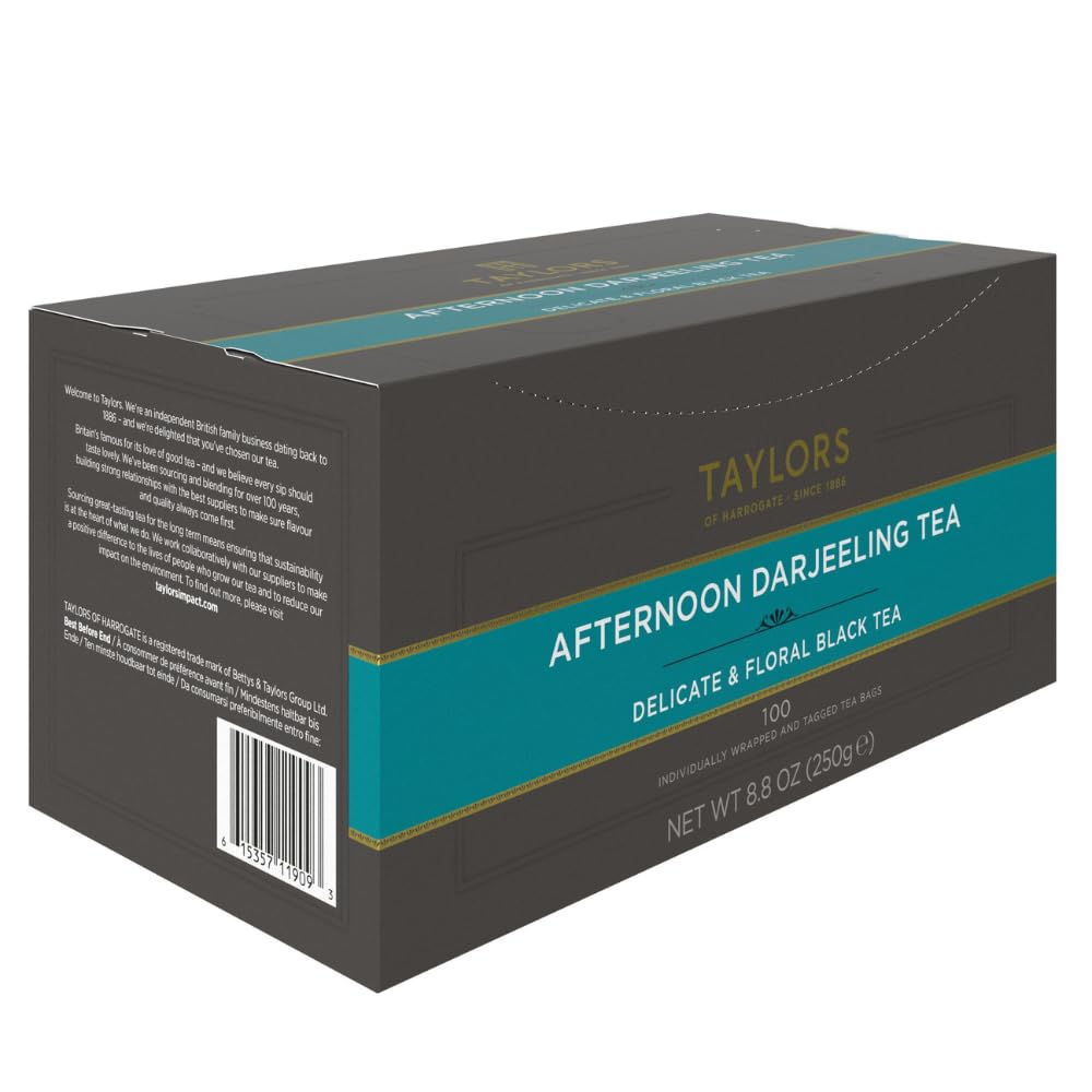 Taylors of Harrogate Green Tea with Jasmine, Individually Wrapped Bags, 20 Count (Pack of 1), Delicate, Floral & Sweet, Caffeinated, Enjoy Hot or Iced, 20 Teabags