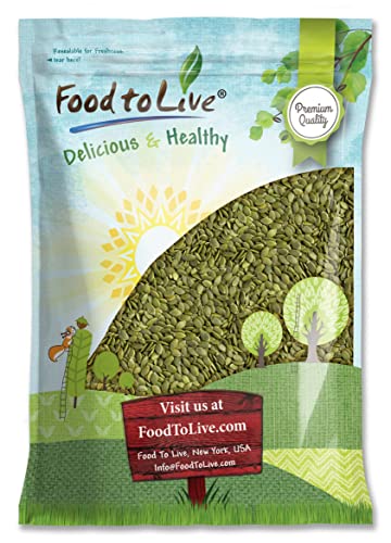 Food to Live - Raw Pepitas, 8 Ounces, Pumpkin Seed Kernels, Unsalted, No Shell, Vegan, Kosher, Keto, Bulk. Wholesome Snack. High in Protein, Essential Fatty Acids.