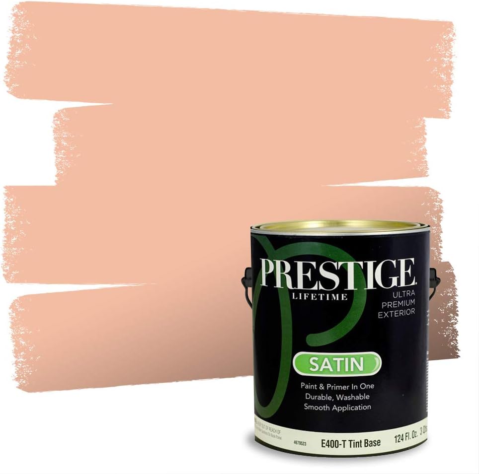 PRESTIGE Paints Exterior Paint and Primer In One, 1-Gallon, Semi-Gloss, Comparable Match of Sherwin Williams* Captivating Cream*