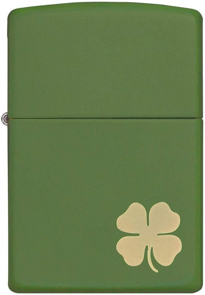 Zippo Clover Design Pocket Lighter, High Polish Chrome, One Size (ZO24699)