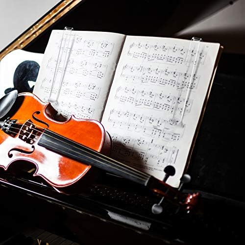 6Pcs Music Stand Clips Clear Acrylic Sheet Music Page Holder