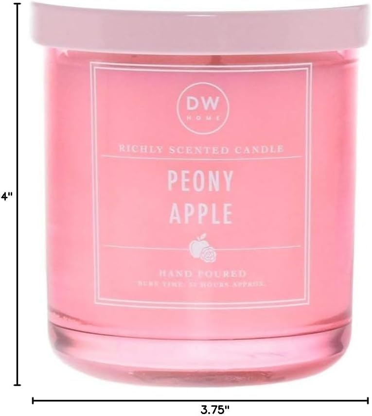 DW Home Single Wick Peony Apple Scented Candle