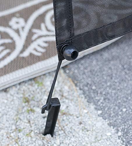 RV Awning Sun Shade Screen with Zipper 9' X 10'(Fit for 11' Awning)