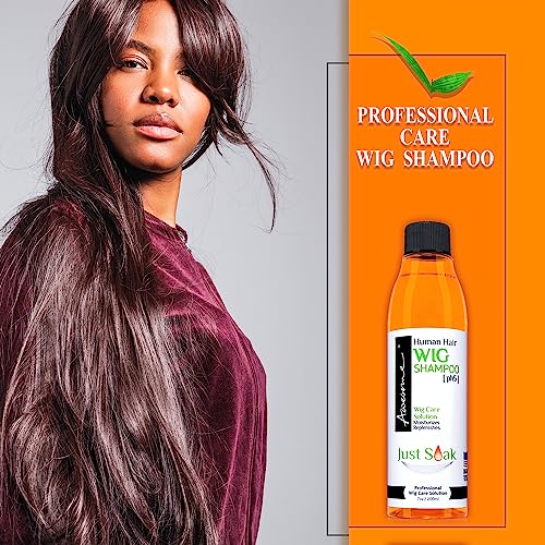 Awesome Human Hair Wig Shampoo, pH5, Wig Care Solution, Adds Body & Volume, Promotes Silkiness and Shine, Detangle Wig & Easy Combing, Provides Freshness Feeling (7 fl oz) | pH5 human hair formula lifts buildup with no scrubbing, curl pattern stays set