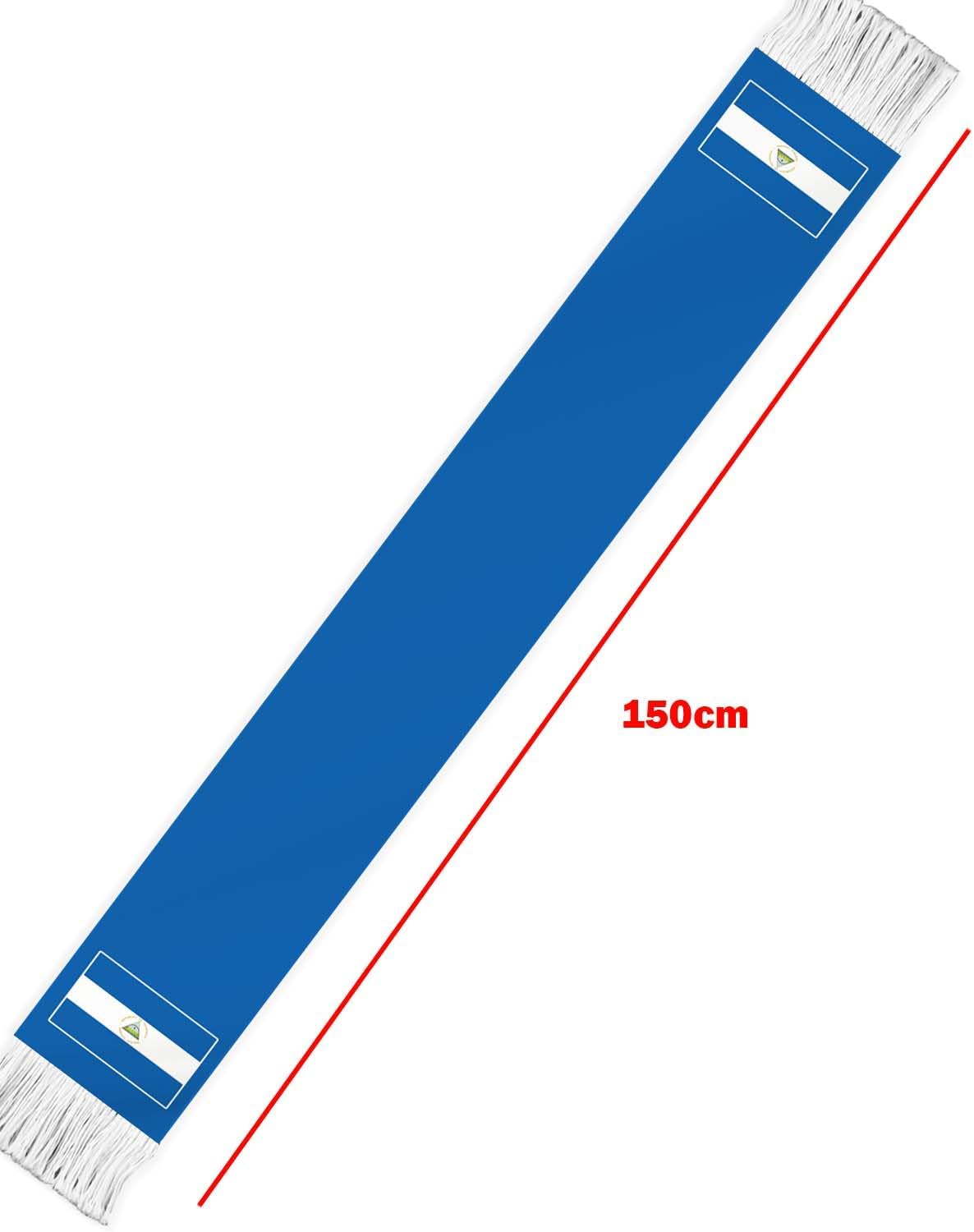 Nicaragua Flag Scarf,60inch Nicaraguan Banner Sports Fan Scarves,18×150cm Novel Souvenir For Team Game Party Parade