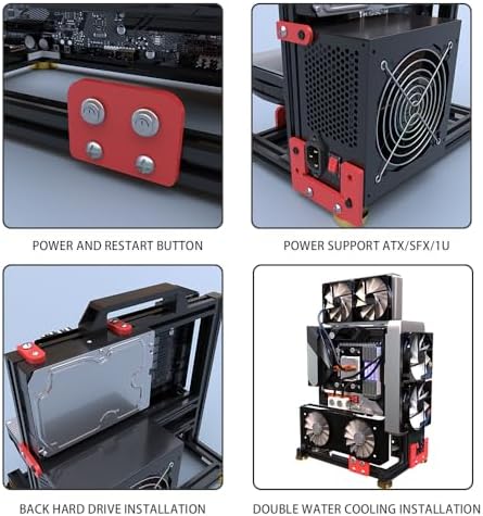 DIY Aluminium Pc Open Case Computer Chassis Test Bench Support Water Cooling Support Server Chassis Support Itx Matx ATX Eatx (2.M-ATX)