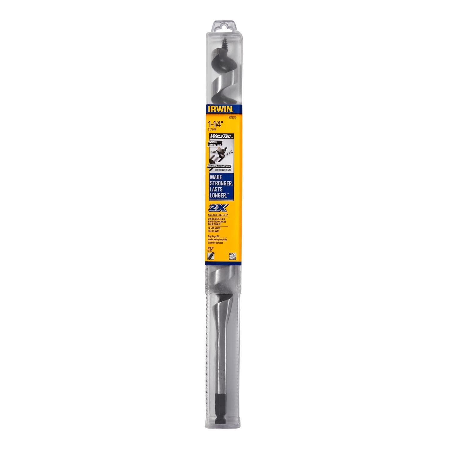 IRWIN Weldtec Ship Auger, 7/8-Inch x 17-Inch (3043011)