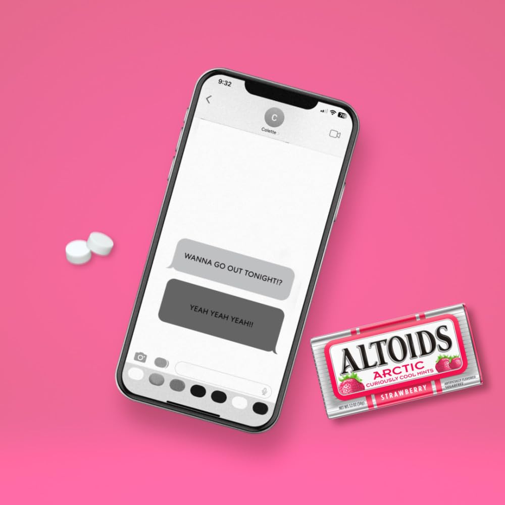 ALTOIDS Arctic Wintergreen Breath Mints Sugar Free Hard Candy Bulk, 1.2 oz Tin (8 Pack)