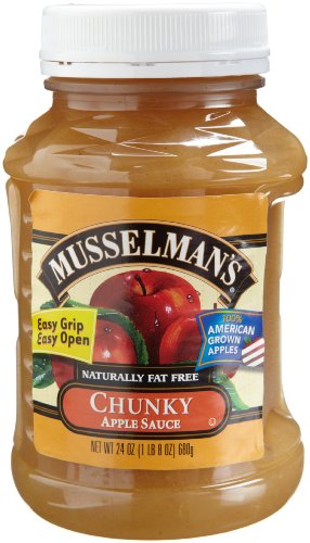 Musselman's Chunky Applesauce, 24-Ounce Plastic Jars (Pack of 6)