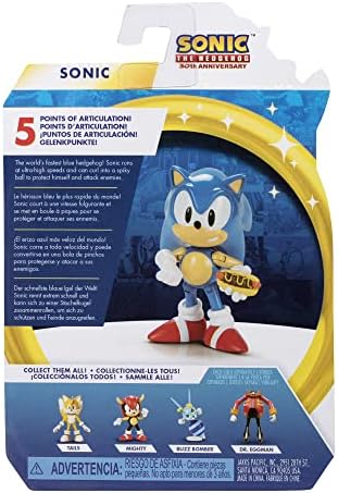JAKKS Pacific Sonic The Hedgehog 2.5-Inch Action Figure Classic Sonic with Hot Dog Collectible Toy