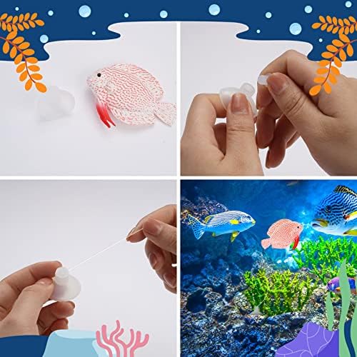 GOOTRADES 3Pcs Artificial Floating Fish for Aquarium Decor | Glowing Effect, Real Looking, Fake Moving Fish for Tank