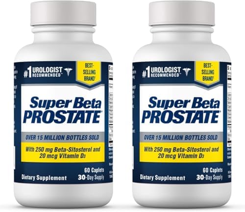 SUPER BETA PROSTATE - Prostate Health Supplements for Men, 60ct (Pack of 2) | Reduce Bathroom Trips, Promote Sleep, Better Bladder Emptying & Healthy Prostate