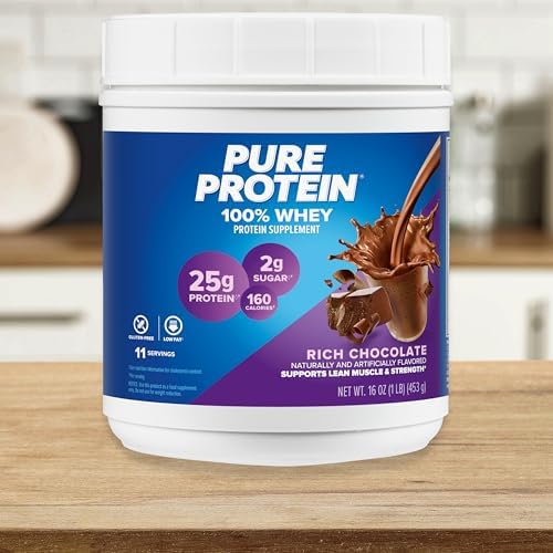 Pure Protein Powder, Vanilla Cream, Low Sugar, Gluten Free, 1 lb, Whey | High Protein