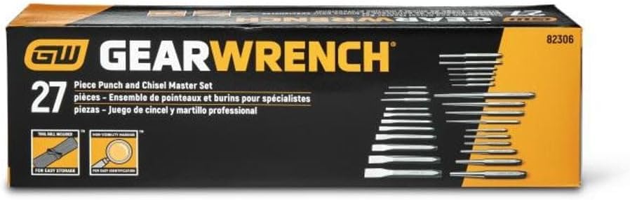 GEARWRENCH 27 Piece Large Chrome Punch & Chisel Set | 82306