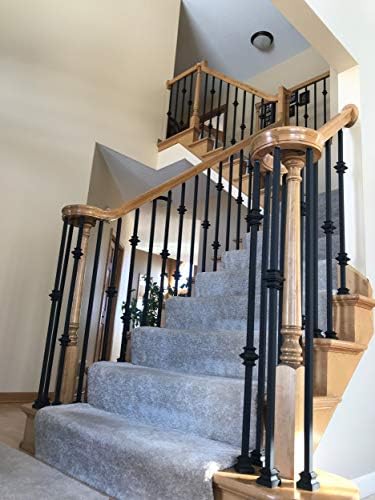 Red Oak 6010-8E 2-1/4 inch Width x 2-3/8 inch Tall Traditional Style Straight Wood Handrail for Stair Remodeling 8 feet Long