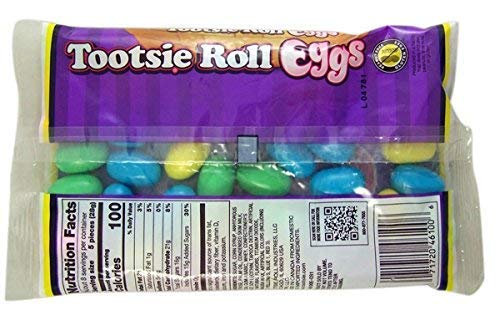 Candy Coated, Tootsie Roll Egg Shaped Candies, Perfect Easter Treats for Baskets or Hunts, 8 oz Bag
