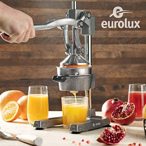 Eurolux Ultra-Premium Cast Iron Juicer | Extra-Large, Heavy Duty, Commercial Grade