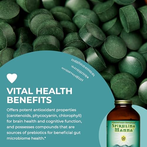 HealthForce SuperFoods Spirulina Manna, All-Natural Nutrient-Rich Superfood, Vitamins, Minerals, Amino Acids, Organic, Vegan, Gluten-Free, Non-GMO