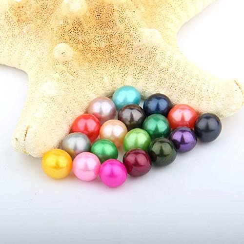 10PC Freshwater Pearl Cultured Oyster with Round Pearl Inside for Gift, Fun for Children, Family, Friends, Party (6-8mm, 10PC)