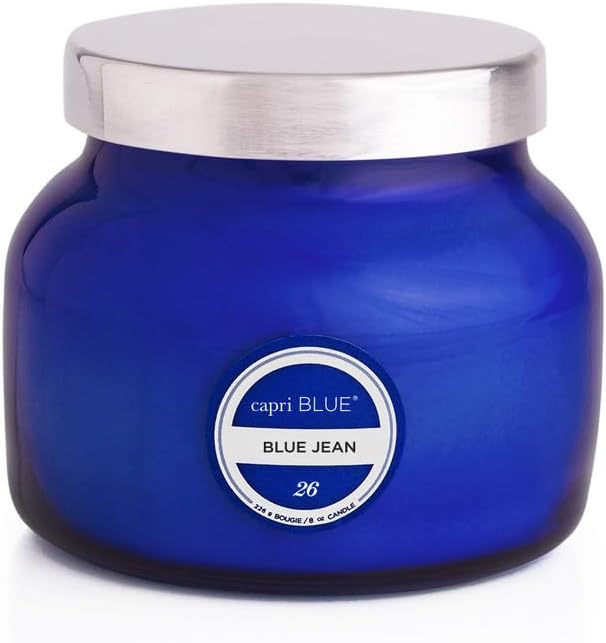 Capri Blue Scented Candles - Soy Candle Wax Blend - Jar Candles - Blue Candle Gifts for Women & Men - Luxury Candles for Home Scented with Vanilla, Bergamot & Sandalwood - Havana Vanilla (19 oz)