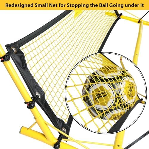 PodiuMax Upgraded Portable Soccer Trainer, 2 in 1 Soccer Rebounder Net