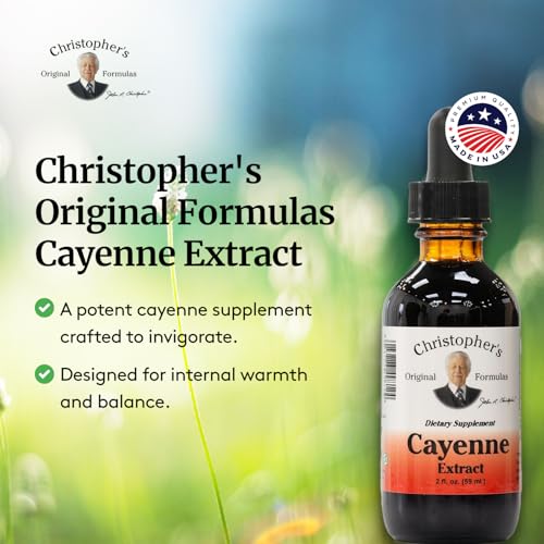 Christopher's Original Formulas Cayenne Extract - 2 fl oz Liquid | Premium Herbal Supplement for Wellness