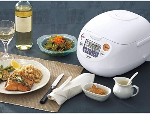 Zojirushi Micom Rice Cooker and Warmer (10-Cup/Cool White) | Fuzzy logic, LCD controls